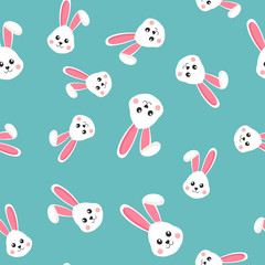 Rabbit pattern. Seamless vector pattern.