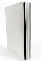 White book on white background