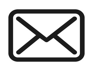 Envelope Icon in trendy flat style isolated on grey background. Mail symbol for your web site design, logo, app, UI. Vector illustration.