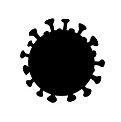 Fototapeta premium Coronavirus vector silhouette illustration