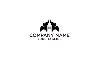 TWO ELEPHANTS AND NEGATIVE SPACE HOUSES