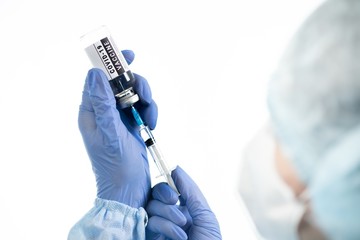 Medical vaccine covid-19 coronavirus syringe, medicine.