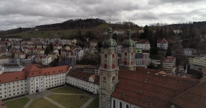 St. Gallen lateral approach - Aerial 4K