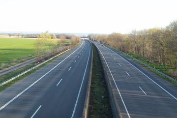 Obraz premium german nearly empty highway with two lines