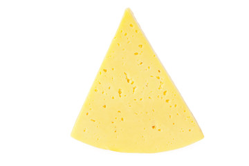 Cut of cheese isolated on a white background