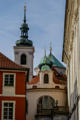 Naklejka premium White church in old Prague