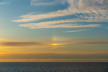 Very beautiful sunset over the sea.