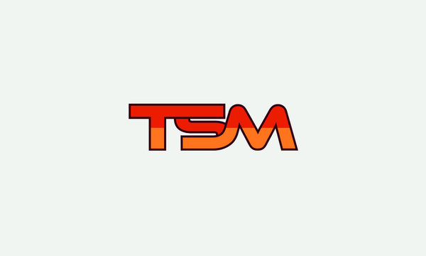 TSM T S M Letter Logo Alphabet Design Template Vector