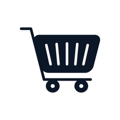 shopping cart silhouette style icon vector design