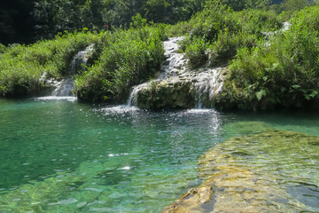 Obraz premium Natural reserve in Guatemala Semuc Champey, one of the natural wonders