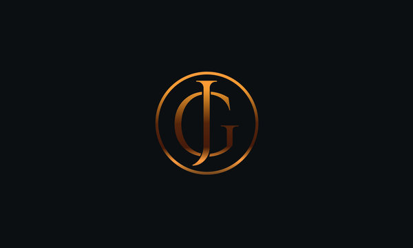 JG GJ J G Letter Logo Alphabet Design Template Vector