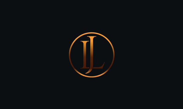 LJ JL J L Letter Logo Alphabet Design Template Vector
