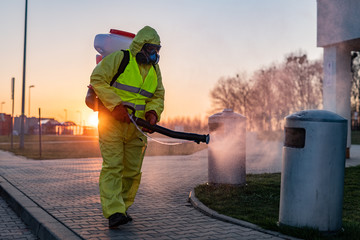 city ​​cleaning - disinfection of public places - coronavirus