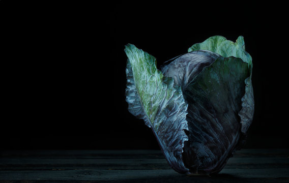 Close up of purple cabbage on table - Powered by Adobe