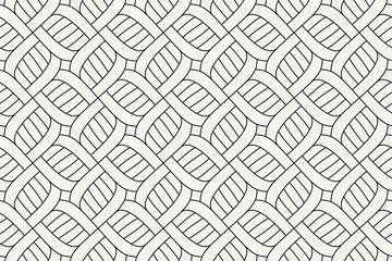Geometric seamless pattern. Vector background with abstract line texture. Neutral monochrome wallpaper, black white simple light linear ornament for wrapping paper, textile. Decorative design element