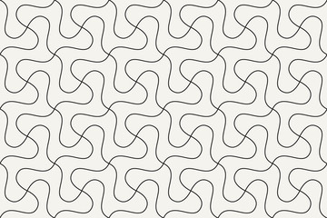 Geometric seamless pattern. Vector background with abstract line texture. Neutral monochrome wallpaper, black white simple light linear ornament for wrapping paper, textile. Decorative design element