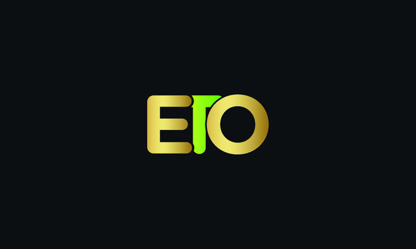 ETO E T O Letter Logo Alphabet Design Template Vector