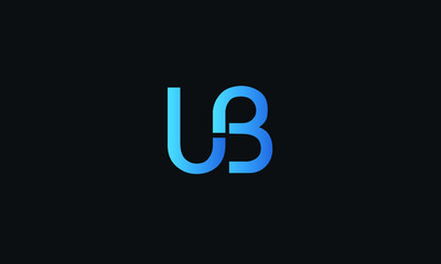 UB Letter Logo Alphabet Design Template Vector