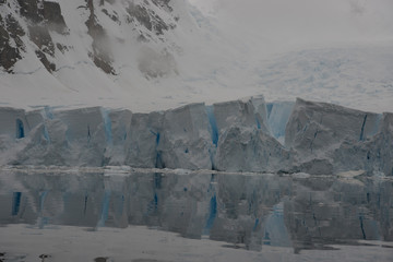 Beautiful view of icebergs in Antarctica