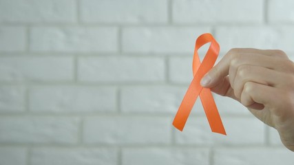 Orange ribbon.