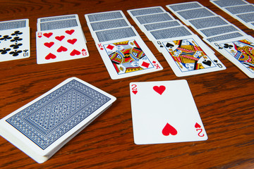 solitaire on end table