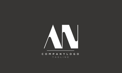 AN alphabet letter icon logo design 