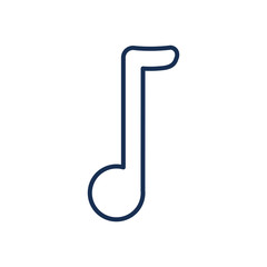 Music note line style icon vector design