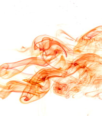 Red smoke on white background