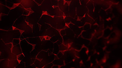 Abstract geometrical futuristic  background with lines and dots