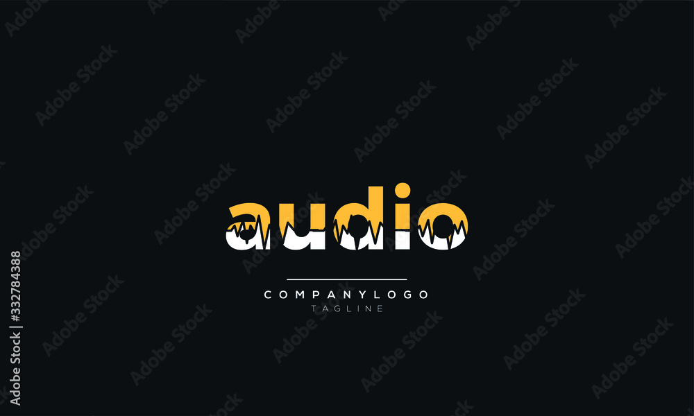 Sticker an abstract audion music design