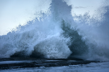 Storm waves at Figure 8 pools, Australia