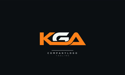 KGA Letter Logo Design Template Vector