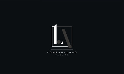 LA Letter Logo Design Template Vector