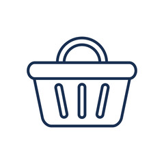 shopping basket line style icon vector design