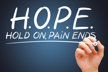 HOPE Hold On Pain Ends Acronym Concept