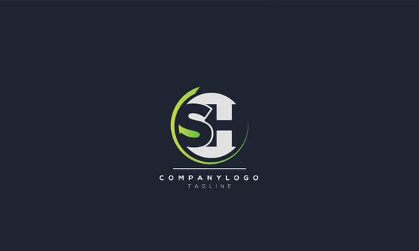SH Letter Logo Design Template Vector