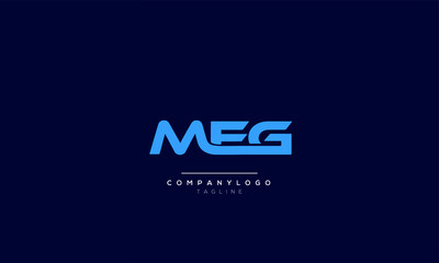 Fototapeta na wymiar MEG MFG Letter Logo Design Template Vector