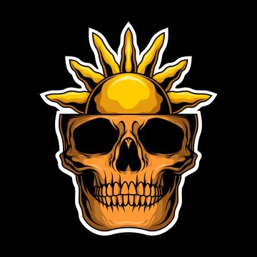 recommend clip art: skull biker sun head