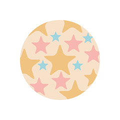 Isolated stars flat block style icon vector design