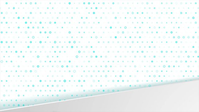 Bright cyan and grey corporate motion design with small dots. Abstract geometric background. Video animation Ultra HD 4K 3840x2160