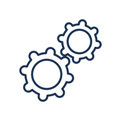 Isolated gears line style icon vector design