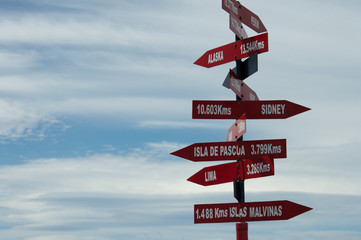 Sign with many directions