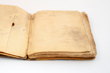 Antique book on white background