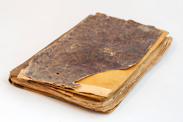 Antique book on white background