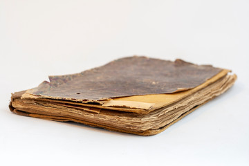 Antique book on white background