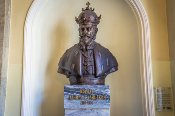 King Daniel of Galicia sculpture in Lviv City Hall, Ukraine