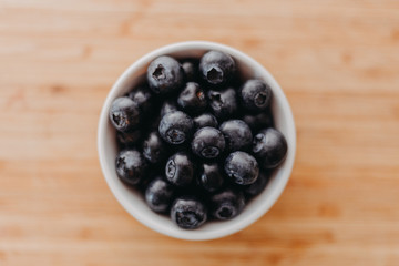fresh blueberries in a bowl