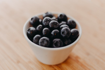 fresh blueberries in a bowl