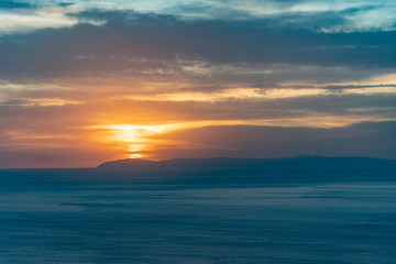sunset over Catalina Island