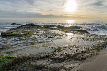sunset over the pacific